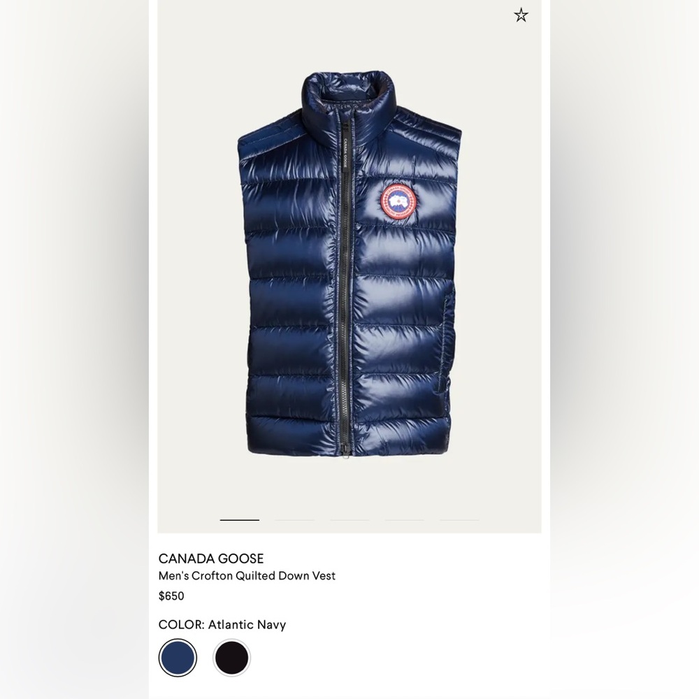 ❌SOLD❌Canada Goose Dark Blue Puffer Vest